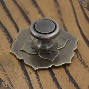 Solid Brass Chinese Style Cabinet Knob Dresser Knobs / Kitchen Cabinet Pull Knobs Furniture Hardware WM1024