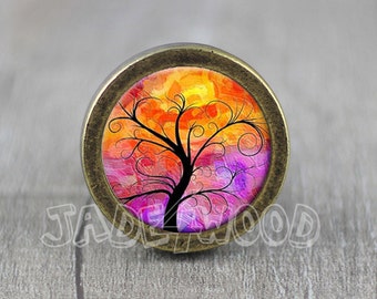 Tree of Life Cabinet Knob: Zinc Alloy Dresser Pull