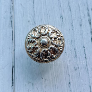 Vintage bloem chique kastknop dressoir knop / antiek zilver keukenkast trekknop meubelbeslag LJ032