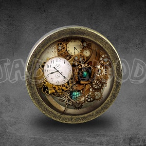 Steampunk Glass Cabochon Bronze cabinet Dresser Knob pull / Dresser Pull / Cabinet Knob / Furniture Knob