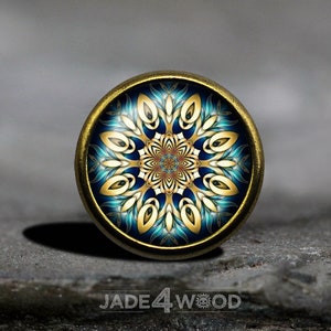 Mandalas Glass Cabochon Cabinet Knob Dresser Knob Dresser Pull Furniture Knob