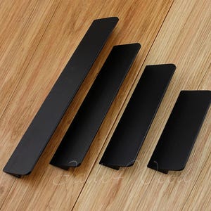 6.3" 5" 3.75" 2.5" Black Door Handle Dresser Drawer Pull Handle / Morden Style Kitchen Cabinet Pull Handle Knob Furniture Hardware WM208
