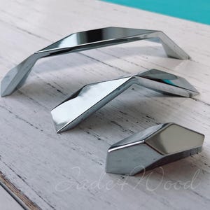 7.55&quot; 2.5&quot; 1.25&quot; Modern Style Silver Chrome Cabinet Pull Dresser Pull Handle / Kitchen Cabinet Pull Handle Furniture Hardware WM866