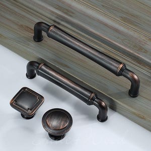 5" 3.75" Black Bronze Cupboard Handle Knob Pull Handle / Cabinet Knob Pull Handle Furniture Hardware WM23-086