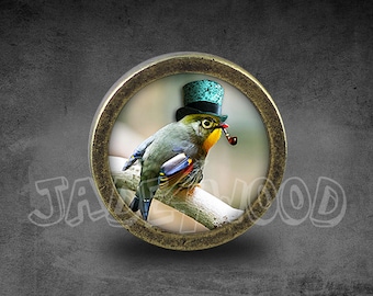 Steampunk Bird Cabinet Dresser Knob pull / Dresser Pull / Cabinet Knob / Furniture Knob pull