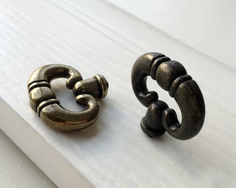 Antique Bronze Drop Handle Dresser Pulls Handles / Cabinet Knobs Handle Pull Knob Furniture Hardware LJ085