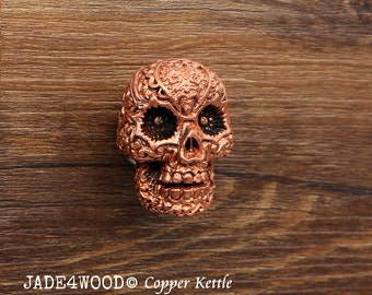 Copper Kettle Skull Resin Knob Dresser knobs cabinet Dresser Knob pull / Dresser Pull / Cabinet Knob / Furniture Knob