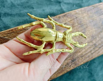 Insect Solid Brass Dresser Handle Pull Knob Pull Handle / Kitchen Cabinet Pull Handle Knob Furniture Hardware WM1464