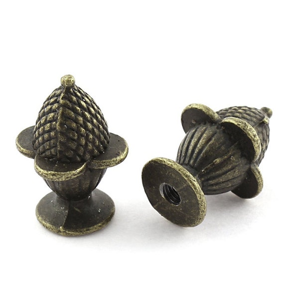 4pcs Antique Bronze Mini Strawberry Pull Handle Door Knob Pull Knob Pulls Handles /Mini Cabinet Pull Handle Knobs Furniture Hardware MB001