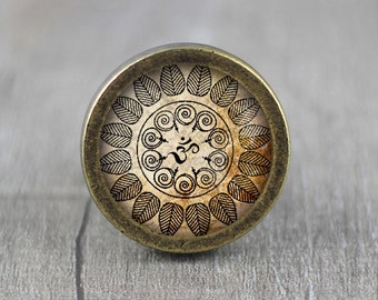 ZEN Photo Cabochon Vintage Dresser knobs cabinet  Dresser Knob Furniture Hardware