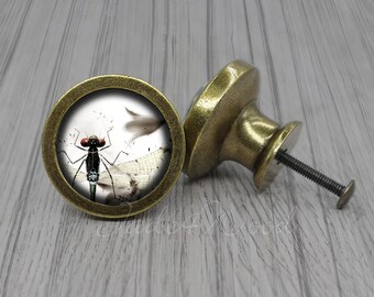 Dragonfly byråknopp / Byråhandtag / Skåpknopp / Möbelknopp