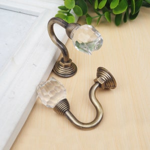 A Piece Crystal Flower Wall Hook Curtain Hook Curtain Tieback Hook Decorative Hooks Home Decor Coat Hanger CLG014