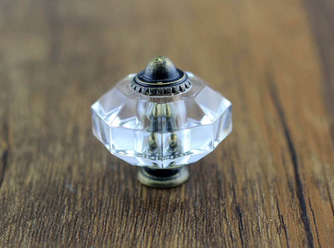 Acrylic Crystal Glass Dresser Knobs / Drawer Knobs Pulls Etsy
