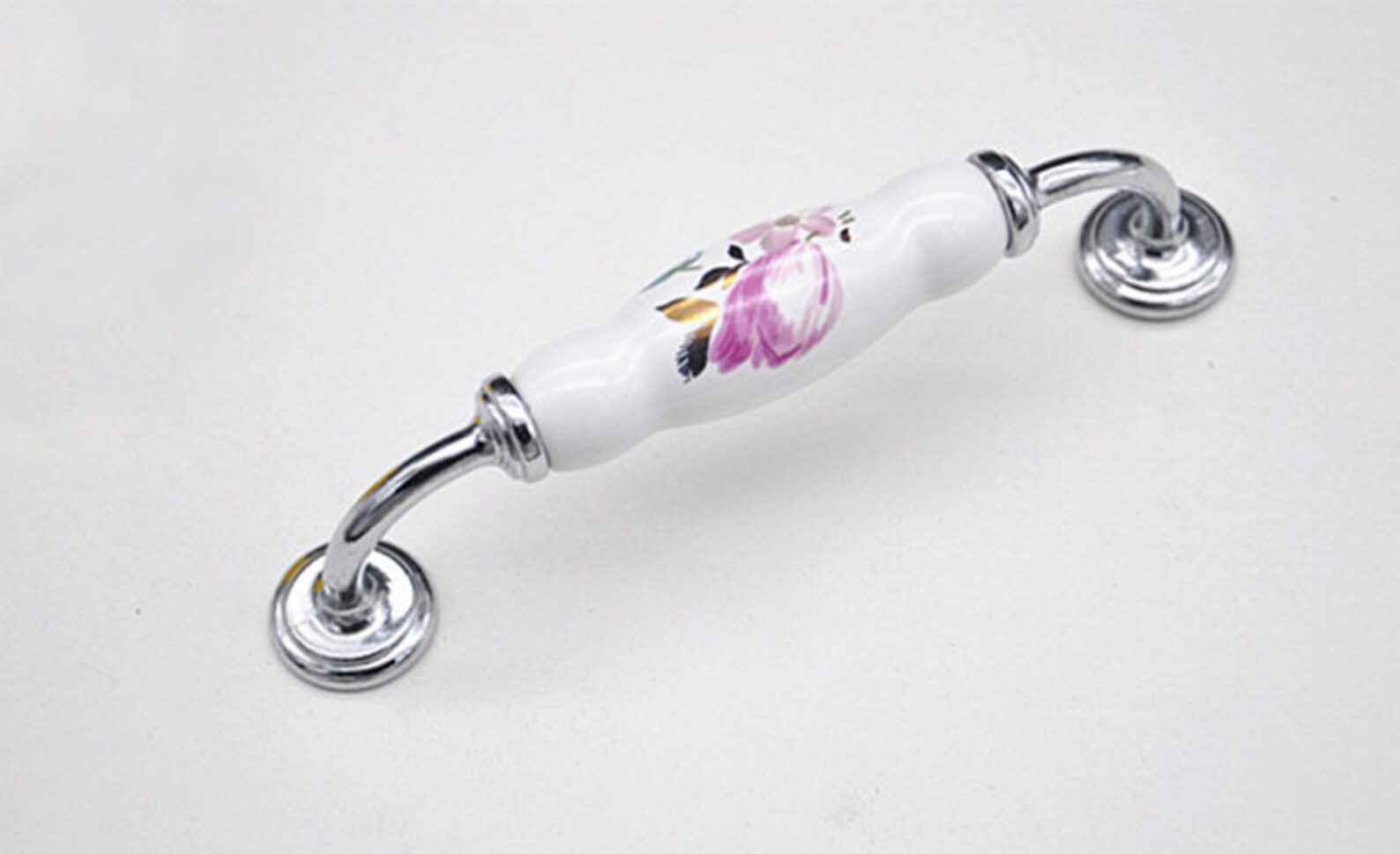 5 Pink Flower Ceramic Handles Drawer Knob Dresser Handle Etsy