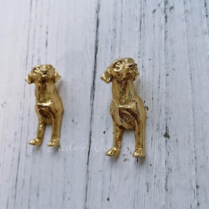 Dog Solid Brass Dresser Handle Pull Knob Pull Handle / Kitchen Cabinet Pull Handle Knob Furniture Hardware WM1818