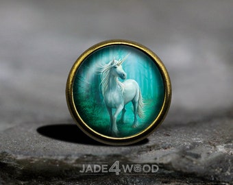 Unicorn Glass Cabochon Cabinet Knob Dresser Knob Dresser Pull Furniture Knob