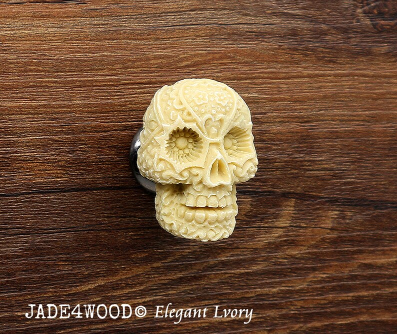Elegant Ivory Skull Resin Knobs Dresser Knobs Knobs Etsy
