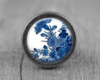Delftware - Handmade Antique Silver knobs cabinet Dresser Knob pull / Dresser Pull / Cabinet Knob / Furniture Knob