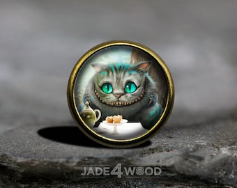 Alice in Wonderland Glass Cabochon Cabinet Knob Dresser Knobs Dresser Pull Furniture Knobs