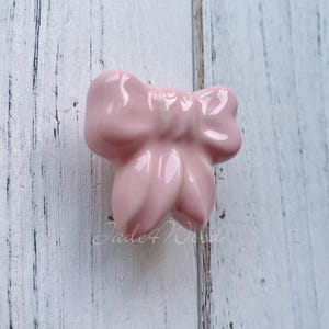 Pink Bow Ceramic Knob Drawer Knob Dresser Knob Porcelain  Knob Pull Handle Furniture Hardware WM1938