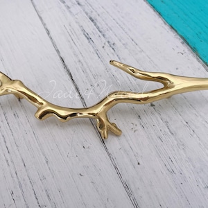 Leaf Solid Brass Dresser Handle Pull Knob Pull Handle / Kitchen Cabinet Pull Handle Knob Furniture Hardware WM1835