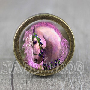 Horse Photo Cabochon Vintage Dresser knobs cabinet  Dresser Knob Furniture Hardware