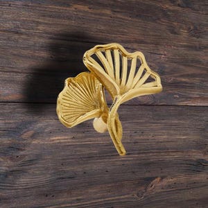 Leaf Solid Brass Dresser Handle Pull Knob Pull Handle / Kitchen Cabinet Pull Handle Knob Furniture Hardware WM1493