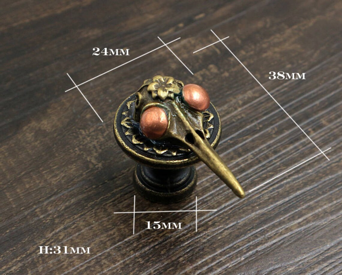Skull Metal Dresser Knobs Knobs Pull Decorative Etsy