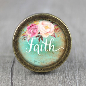 Flower Faith Handmade Vintage Bronze Dresser knobs cabinet Knob pull Handle Furniture Hardware