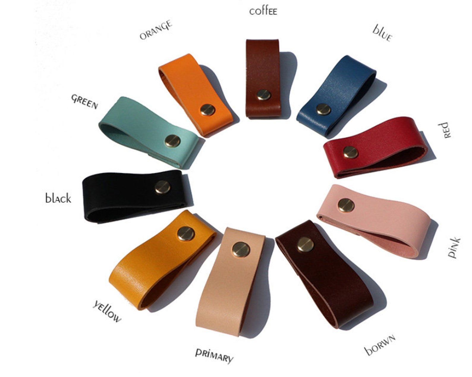 Leather Door Handles for Wardrobe Cupboard Drawer Pull Etsy