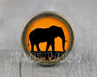Elefant Bronze Knauf: Zink Legierung-Schrank-Schiebe