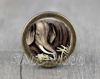 Elephant - Handmade Vintage Bronze Dresser knobs cabinet Dresser Knob pull