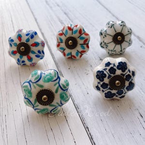 Ceramic Knob Drawer Knob Dresser Knob Ceramic Knob Pull Handle Antique Bronze Furniture Hardware WM1823