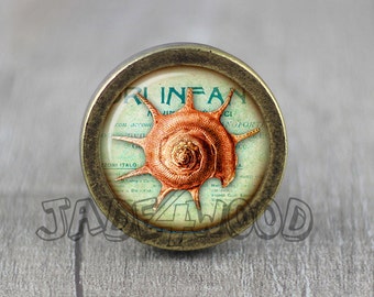 Tirador de pomo para tocador, tirador de tocador, pomo para gabinete, pomo para muebles, pomo de bronce con cabujón de vidrio de concha