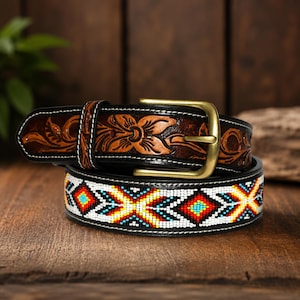 Beaded Southwestern Belt - Etsy display picture 2