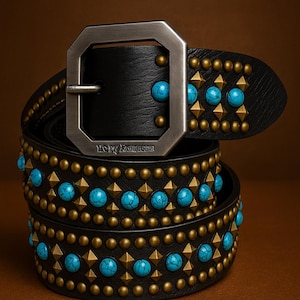 Western Belt Blue Stone - Etsy display picture 3