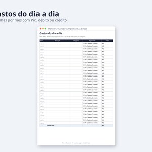 Planner financeiro planilha Excel 2026 2027 | Portuguese, Orçamento mensal, controle de gastos (Digital Download) image 8