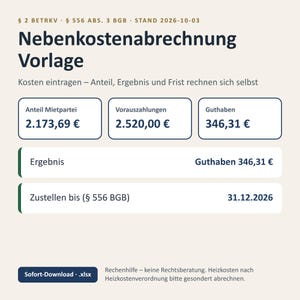 Vermieter Paket 2026 Word Excel | German, Mietvertrag, Übergabeprotokoll (Digital Download) image 4