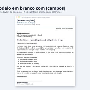 Vorlage für die Bearbeitung des Word-Modells | Portugiesisch, Emprego, estágio e primeiro emprego (Digitaler Download) Bild 3
