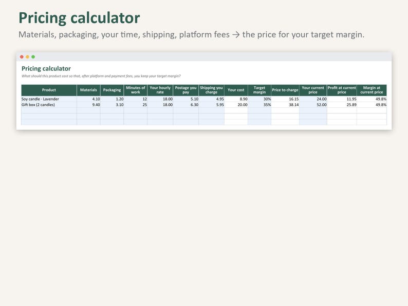 Small Business Bookkeeping Spreadsheet | Inventory Tracker, Order Tracker, Profit and Loss (Digital Download) image 6