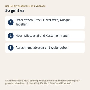 Nebenkostenabrechnung Excel Vorlage 2026 / Vermieter Betriebskostenabrechnung (Descarga digital) imagen 5