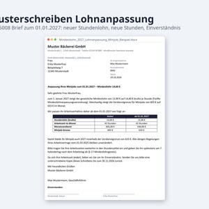 Mindestlohn 2027 Minijob Rechner Excel | German, 14,60 EUR Stundenlohn, 633 EUR Grenze (Digital Download) image 5
