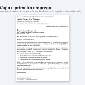 Vorlage für die Bearbeitung des Word-Modells | Portugiesisch, Emprego, estágio e primeiro emprego (Digitaler Download) Bild 4
