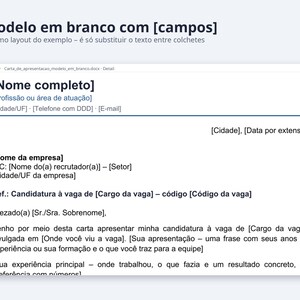 Vorlage für die Bearbeitung des Word-Modells | Portugiesisch, Emprego, estágio e primeiro emprego (Digitaler Download) Bild 8