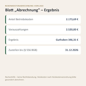 Nebenkostenabrechnung Excel Vorlage 2026 / Vermieter Betriebskostenabrechnung (Descarga digital) imagen 3