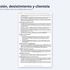 Arrendamiento de local comercial, contrato Word + Excel | Spanish, IVA y retención 19 %, factura (Digital Download) image 4