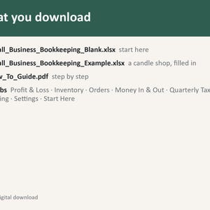Small Business Bookkeeping Spreadsheet | Inventory Tracker, Order Tracker, Profit and Loss (Digital Download) image 10