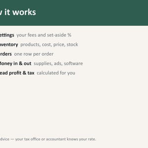 Small Business Bookkeeping Spreadsheet | Inventory Tracker, Order Tracker, Profit and Loss (Digital Download) image 8