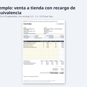 Plantilla factura Excel España 2026 | Spaans, IVA 21, 10 jaar 4 % (digitale download) afbeelding 3
