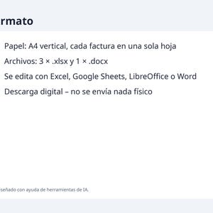 Plantilla factura Excel España 2026 | Spaans, IVA 21, 10 jaar 4 % (digitale download) afbeelding 10